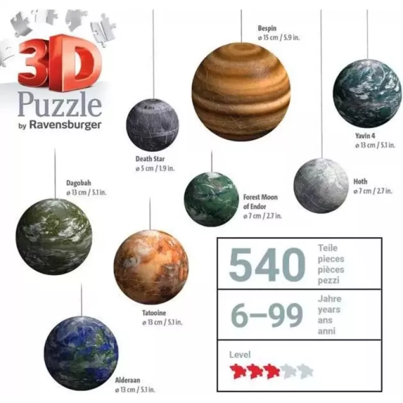 3D puzzle Ravensburger 11577 Star Wars 531 dielov