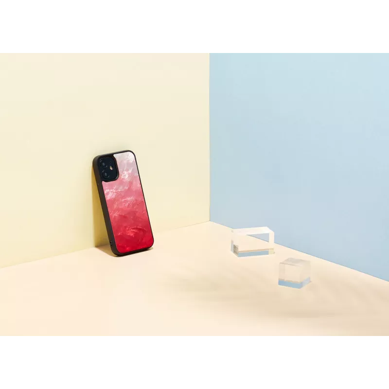 Ochranné puzdro iKins pre Apple iPhone 12 mini — Pink Lake s čiernymi akcentmi