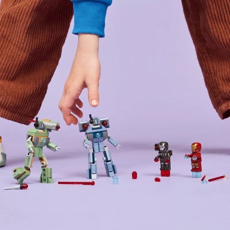 Konštrukčná hračka LEGO Marvel Super Heroes Iron Man War Machine sada 76320, 204 dielov, 2 minifigúrky, výška 100 mm