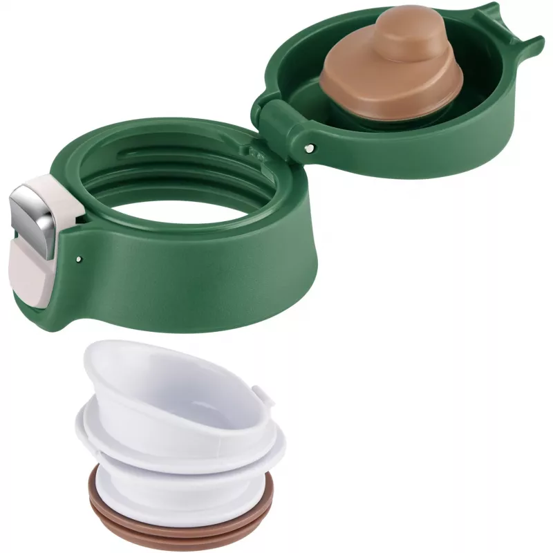 Cestovný hrnček EMSA N2151900, tmavozelený, 0,4 l, sklopné viečko
