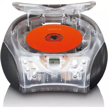 Prenosné rádio s CD prehrávačom Lenco SCD-24TR — FM, výstup 4W, LCD, teleskopická anténa, sieťový/batériový režim, 6×C batérie