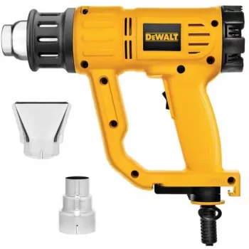 Teplovzdušná pištoľ DeWalt D26411 — 1800 W, pištoľová rukoväť, max. 600 °C, prúd vzduchu 450 l/min, žltá