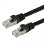 VALUE - patch kábel - RJ-45 (M) na RJ-45 (M) - 50 cm - FTP - CAT 6a - bezhalogénový, zaliate, skrútené, plochý - čierny (21.99.0830)