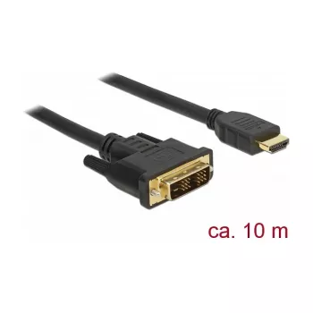 Video kábel adaptér DeLOCK 85587 10 m HDMI Type-A DVI-D čierny