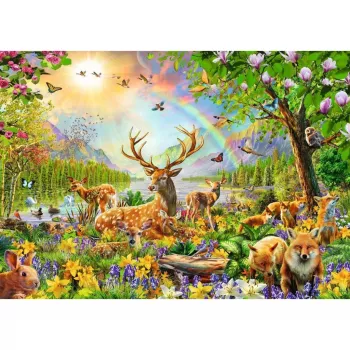 Detské puzzle Graceful Deer Family (200 dielikov)