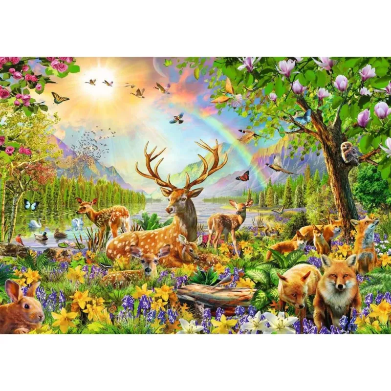 Detské puzzle Graceful Deer Family (200 dielikov)