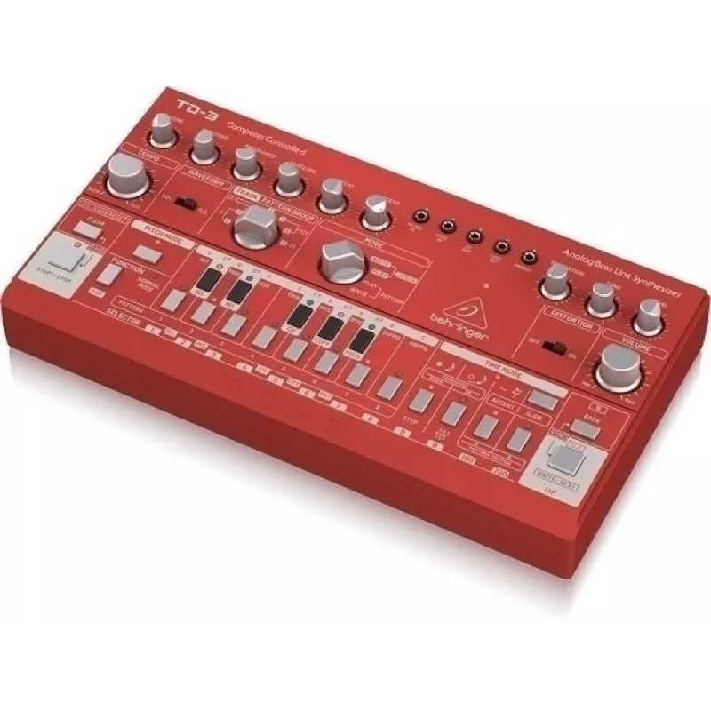 Analógový syntetizátor Behringer TD-3-RD červený 9V DC