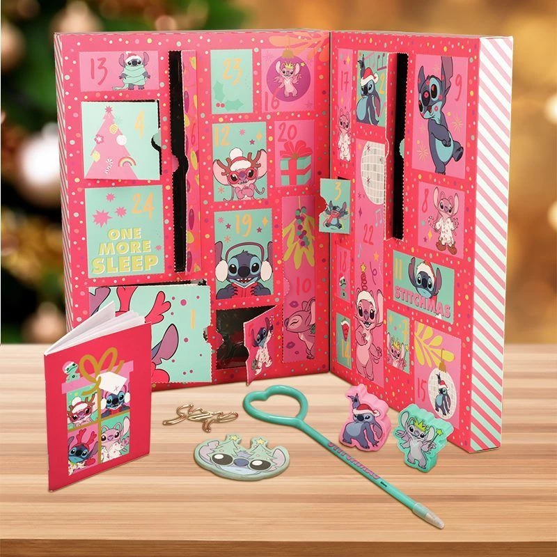 Adventný kalendár Paladone Stitch Stationery 24-dňový s 24 jedinečnými kancelárskymi potrebami