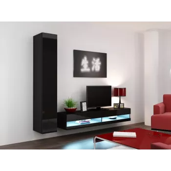 Cama TV stojan VIGO new 30/180/40 čierna/čierna lesklá