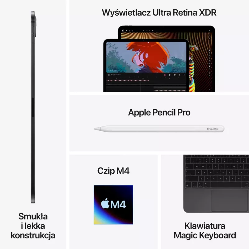 Apple iPad 11-palcový Pro WiFi + Cellular 2TB s nano-texturovaným sklom – strieborná