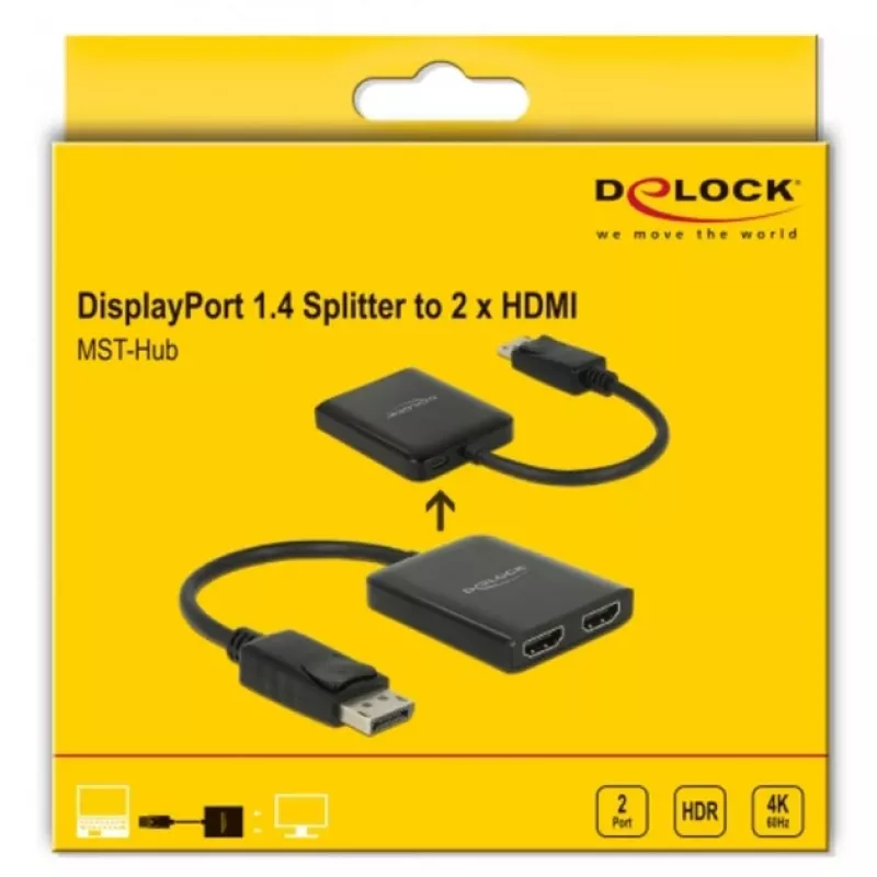 Video rozbočovač DeLOCK 87769 DisplayPort na 2x HDMI