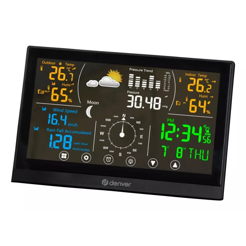 Digitálna meteorologická stanica Denver WS-650 izbový a vonkajší teplomer barometer hygrometer