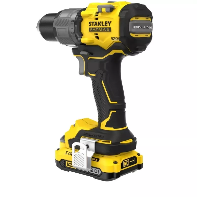 Akumulátorový vŕtací skrutkovač STANLEY FatMax V20 SFMCD726D2K 18V, 2x 2Ah Li-Ion, 80 Nm, 2-stupňový, LED