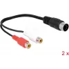 Audio kábel DeLOCK 85835 0,2 m DIN (5-pinový) 2 x RCA čierny