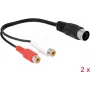 Audio kábel DeLOCK 85835 0,2 m DIN (5-pinový) 2 x RCA čierny