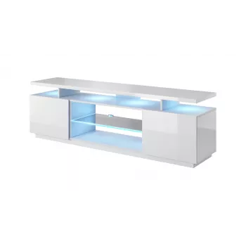 RTV skrinka EVA 180x40x56 biela/biela lesklá