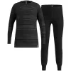 Odlo Set long ACTIVE WARM ECO SET detská spodná bielizeň, veľkosť 140 cm, čierna a sivá