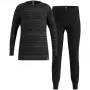 Odlo Set long ACTIVE WARM ECO SET detská spodná bielizeň, veľkosť 140 cm, čierna a sivá