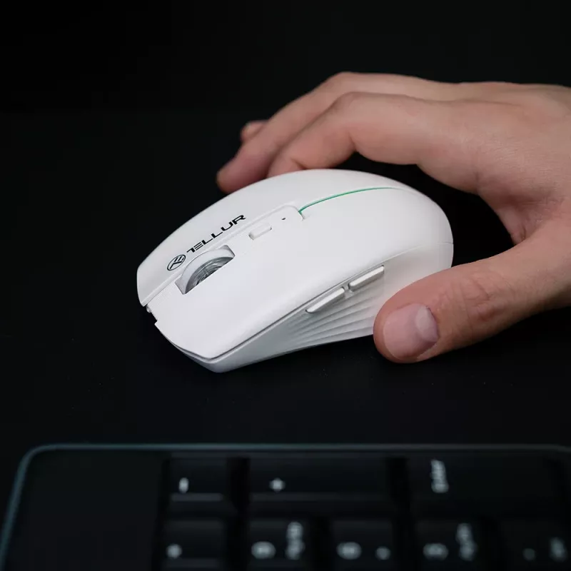 Tellur Silent Click bezdrôtová myš biela