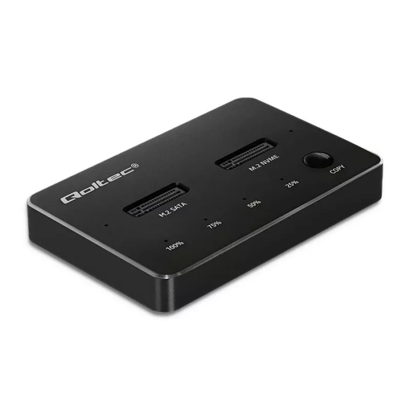 Qoltec 52274 M.2 SSD dokovacia stanica | NVMe | SATA | USB-C | DUAL 2 x 2TB
