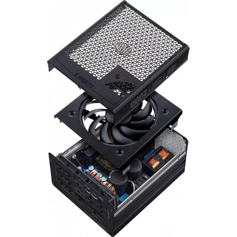 Napájací zdroj Cooler Master X Mighty Platinum 2000W 230V, ATX 24-pol, 80 PLUS Platinum, čierny, 12 cm ventilátor