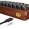 Sharkoon 100068081 klávesnica Home USB QWERTZ nemecká čierna drevo 75%