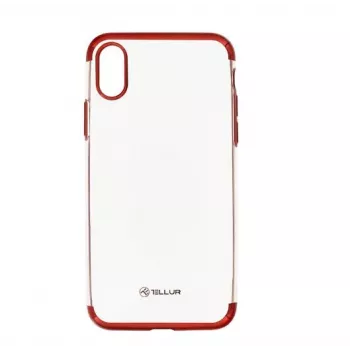 Puzdro Tellur iPhone X červená transparentná