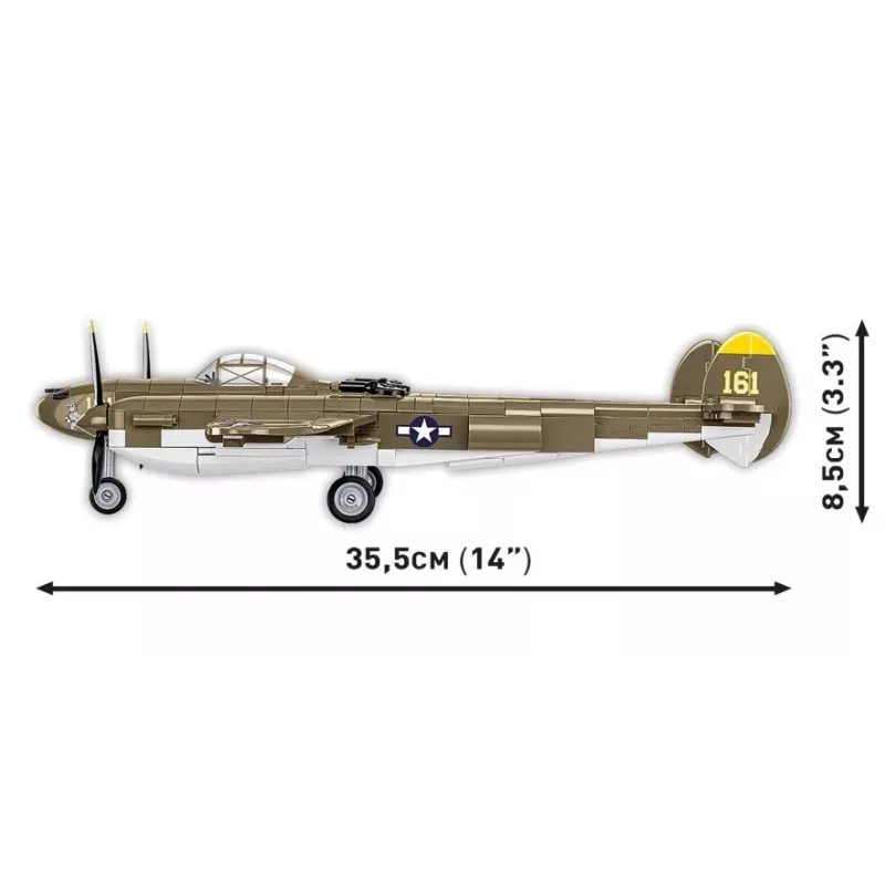Cobi stavebnica Lockheed P-38H Lightning set 5763 — modelová stavebnica v mierke, zberateľský model lietadla