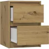 Topeshop K2 ARTISAN nočný stolík/nočný stolík 2 zásuvky dub