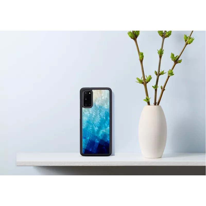 Ochranné puzdro iKins pre Samsung Galaxy S20 — modré jazero čierny povrch