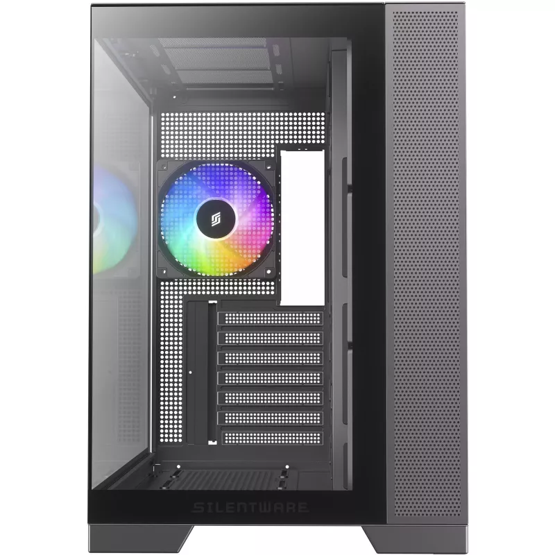 Silentware View A-RGB čierna PC skriňa VIEWčierna — Mid-Tower skriňa s A-RGB osvetlením