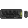 Logitech POP ICON COMBO Swiss, grafitová/zelená, Bluetooth, Swiss, 920-013275