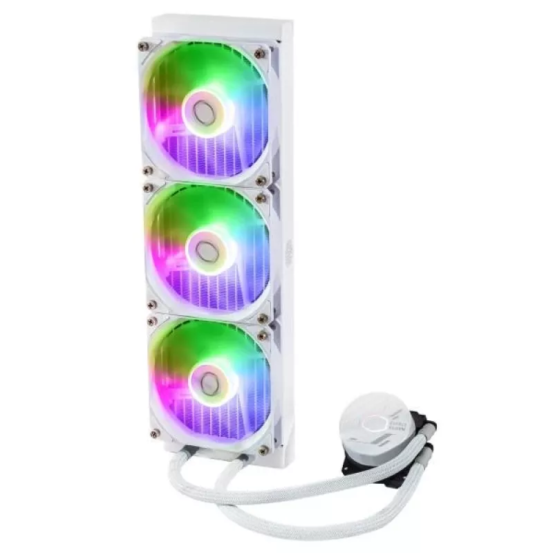 Sada kvapalinového chladenia Cooler Master MasterLiquid 360L Core ARGB biela 12 cm ventilátor