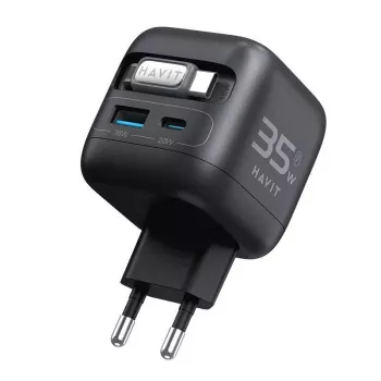 GaN cestovná nabíjačka Havit UC250 A-EU 20V 1xUSB-C 0,7m čierna