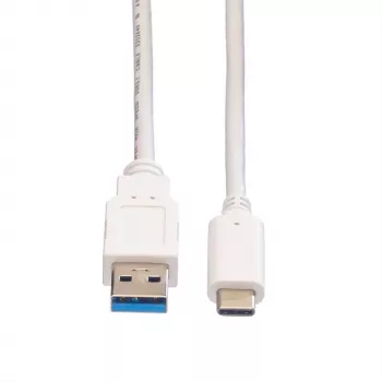 VALUE - USB kábel - USB 3.0 (M) na USB Type-C (M) - 5 V - 900 mA - 50 cm - biely (11.99.9010)