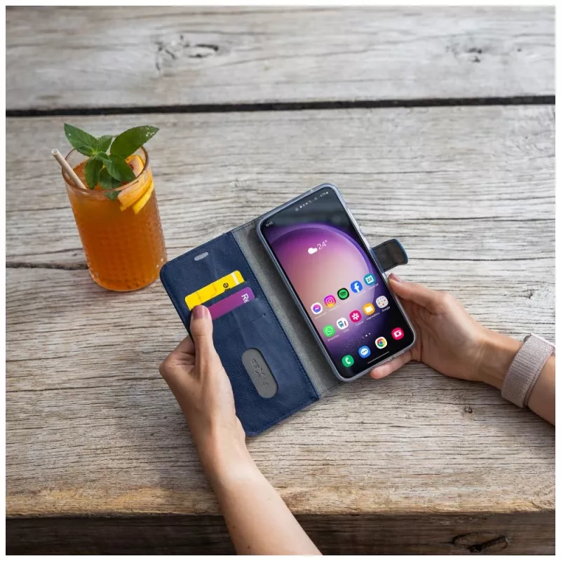 Fixed Opus | Puzdro na knihu | Samsung | Galaxy A36 5G/A56 5G | koža | modrá
