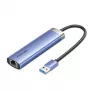 Vention TGFSB USB 3.2 Gen 1 (3.1 Gen 1) Type-A 5-portový hub s Gigabit RJ-45 a USB-C, modrý
