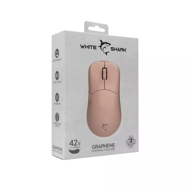 Myš White Shark GM-5014 Graphene Pink USB