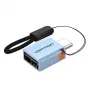 USB-C na USB-A adaptér Vention CUBH0, USB 3.1, 5 Gbit/s, 3 A, hliníkové puzdro, sivá