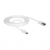 USB kábel DeLOCK 84808 USB 2.0 2 m USB A Micro-USB B biely