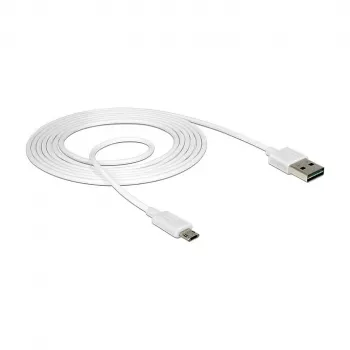 USB kábel DeLOCK 84808 USB 2.0 2 m USB A Micro-USB B biely