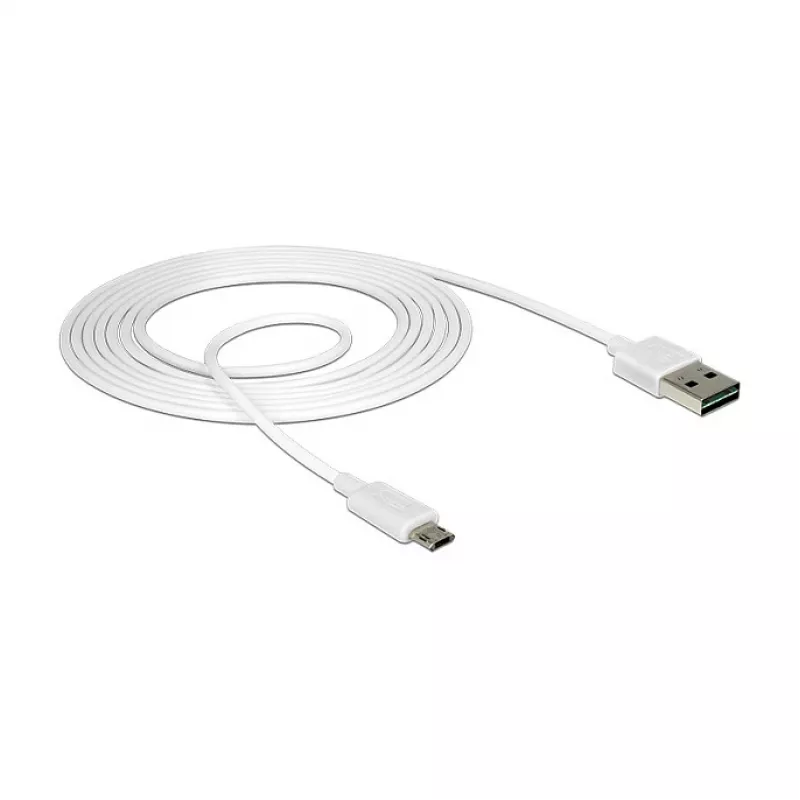 USB kábel DeLOCK 84808 USB 2.0 2 m USB A Micro-USB B biely