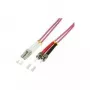 LogiLink - patch kábel - LC multimode (M) na ST multimode (M) - 1 m - optické vlákno - duplex - 50/125 mikrometrov - OM4 - bez halogénov - fialový heather