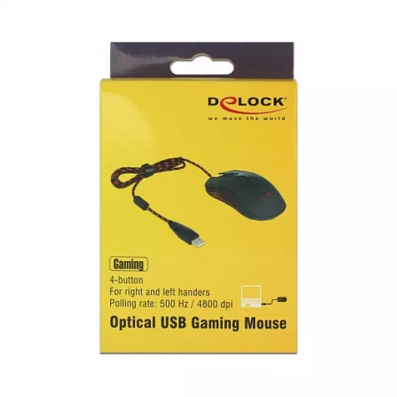 Herná myš DeLOCK 12531 obojručná USB Type-A optická 4800 DPI
