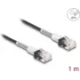 Sieťový kábel DeLOCK RJ45 Cat.6A UTP tenký 1m čierny