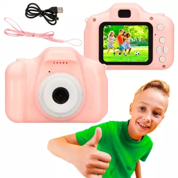 Detský digitálny fotoaparát Extralink H20 ružová 1080P 30fps 2,0