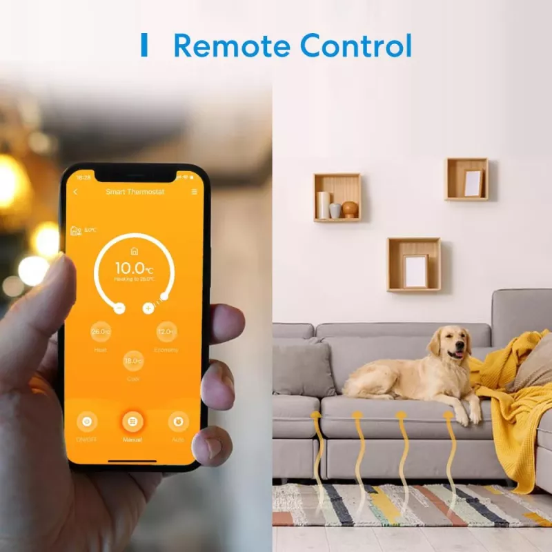 Termostat Meross MTS200BHK Wi‑Fi Smart-Home-Thermostat, model MTS200BHK (EU)