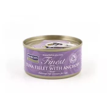 FISH4CATS tuniakové filé s ančovičkou - mokré krmivo pre mačky - 70 g