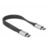 USB kábel DeLOCK 85926 USB 3.2 Gen 2 0,22 m USB C čierny strieborný