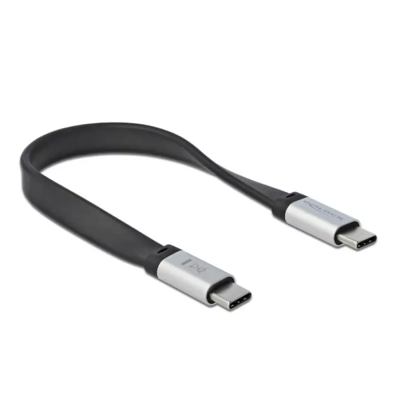 USB kábel DeLOCK 85926 USB 3.2 Gen 2 0,22 m USB C čierny strieborný